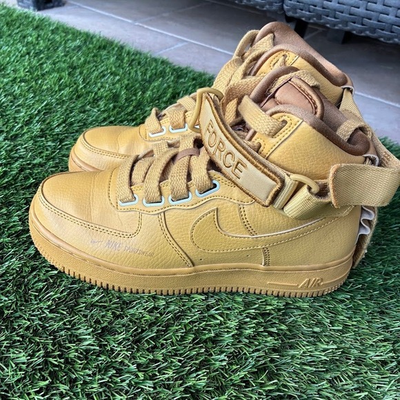 Nike Air Force Shoes - Nike Air Force 1 High Utility Wheat Gold RARE Women's Size 6